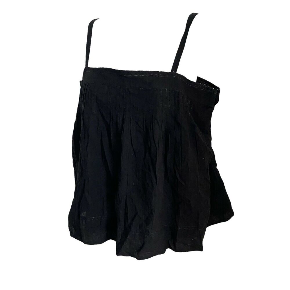 FLAWED Joie = Medium Nalasena Camisole Black Caviar Tank Top NWT HOLE - Picture 4 of 10